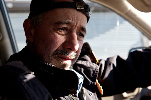 Todd Maisel works out of his car, which doubles as his office.
